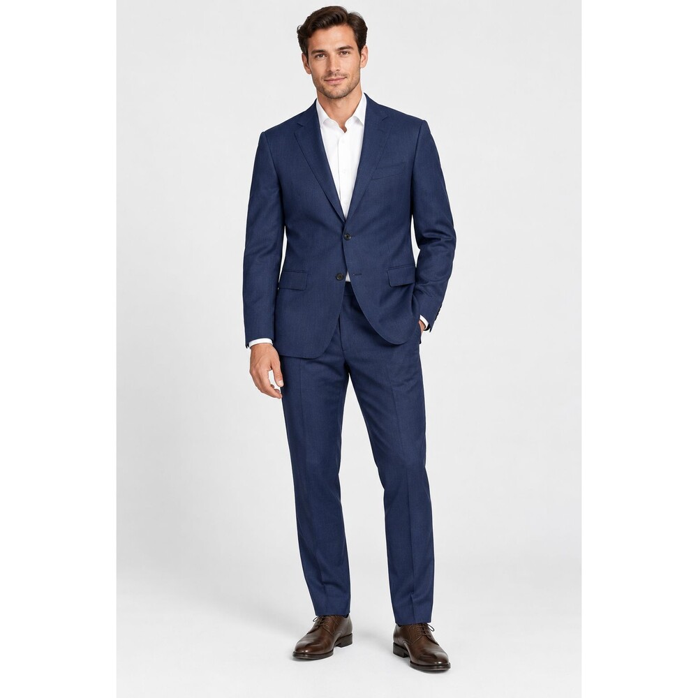 Banana Republic VBC 21 Micron Wool Suit 42R Jacket 32x32 Pants Navy NWT